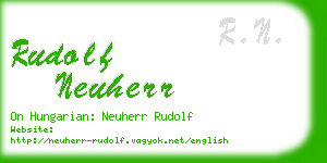 rudolf neuherr business card